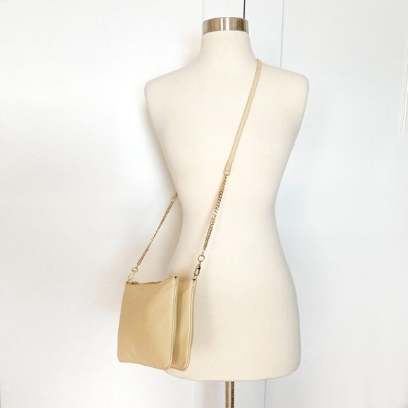 SANDRO Addict dual-pocket crossbody bag, Yellow - Picture 4 of 14